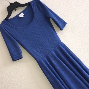 New Gorgeous Blue LuLaRoe Ana Dress XXS 003